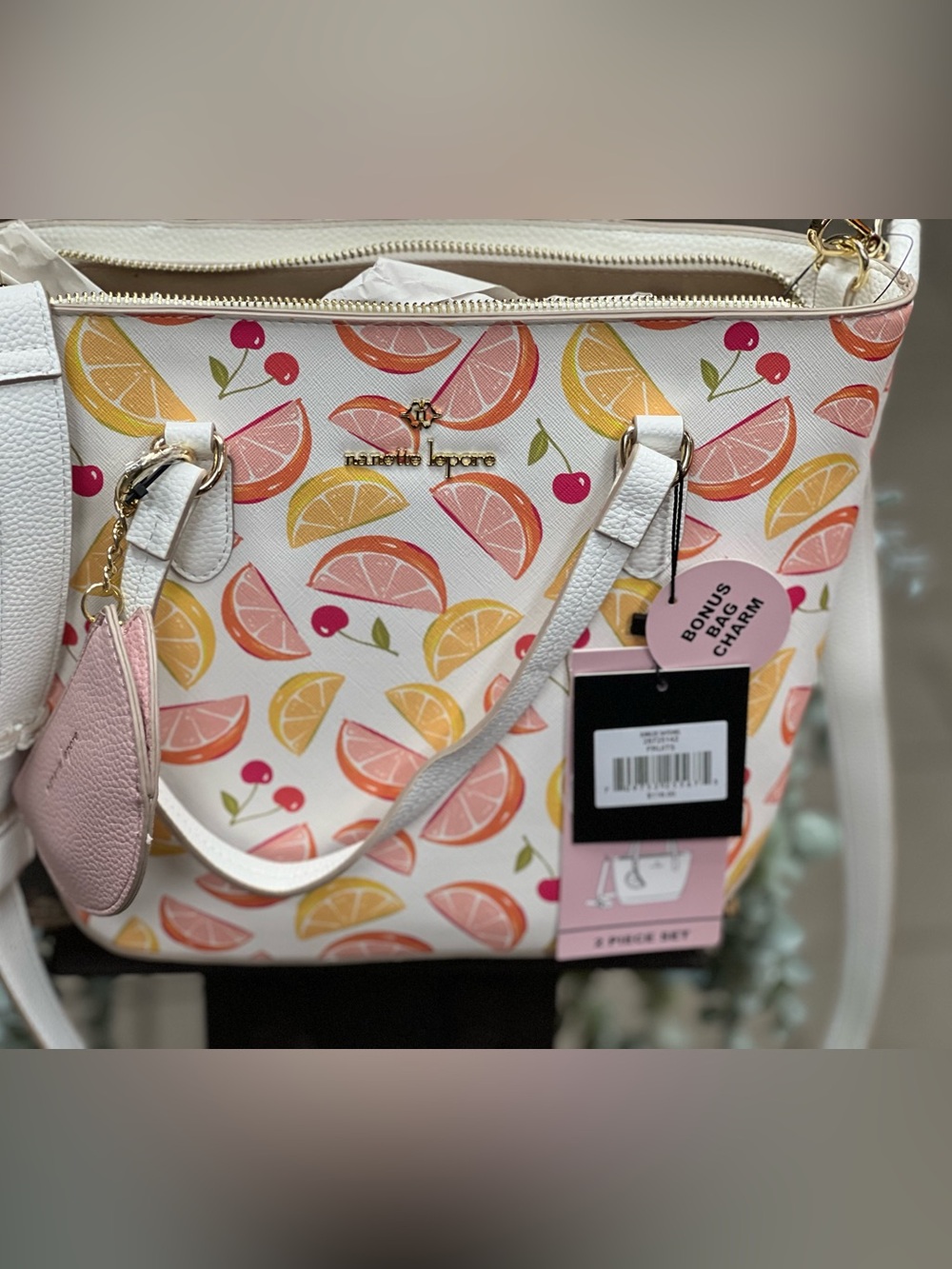 Nanette Lepore White Citrus Satchel